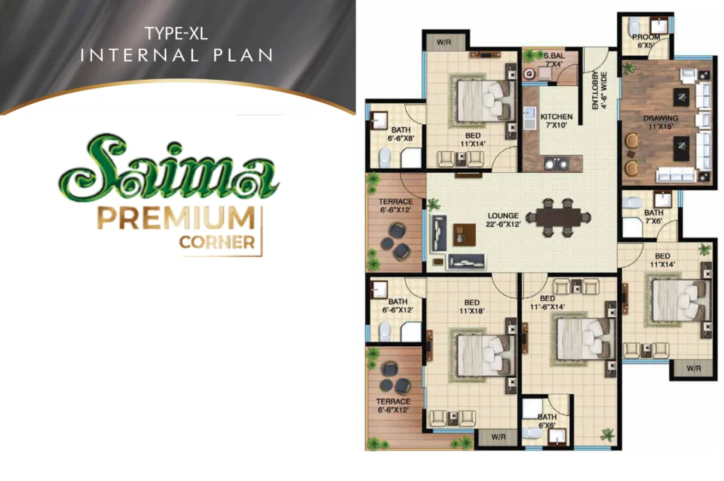 saima premium corner floor plan 2