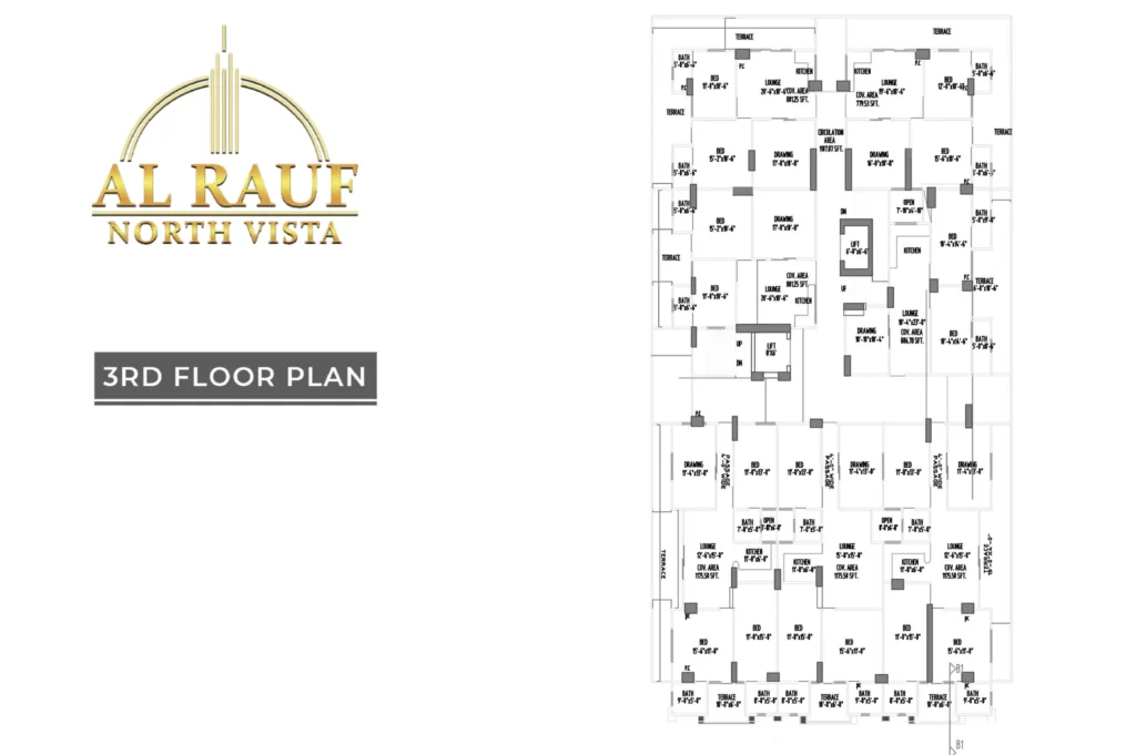 Al Rauf north vista floor plan 3rd floor plan