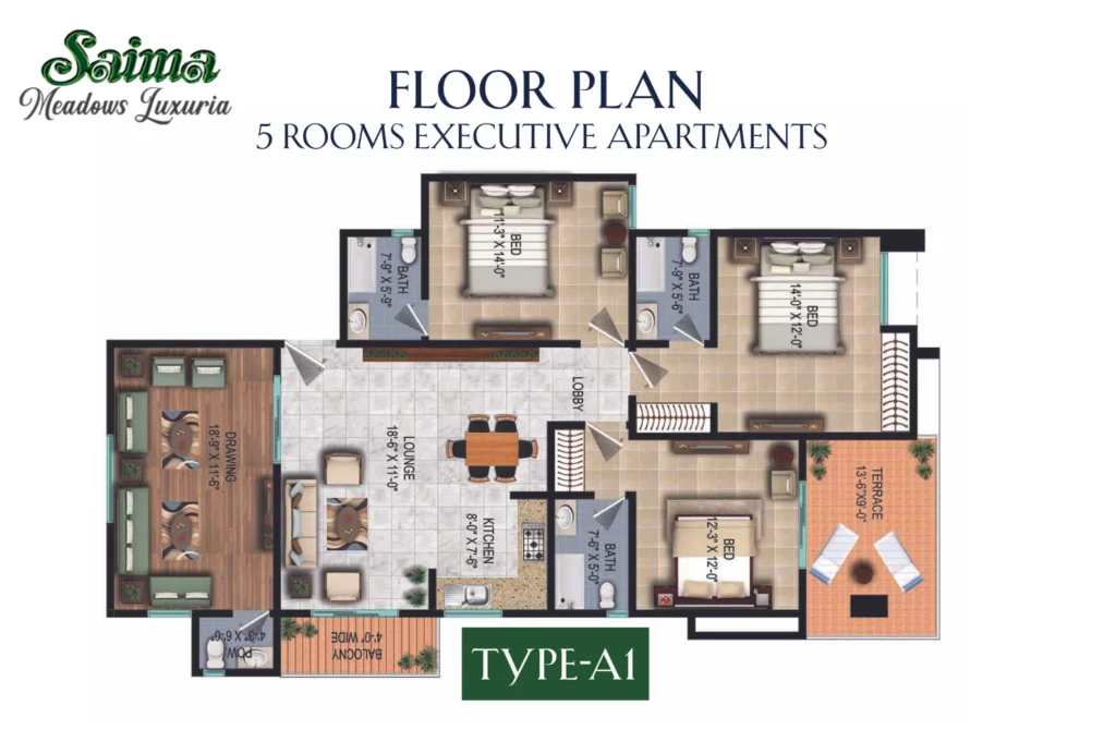 Saima Meadows Luxuria floor plan