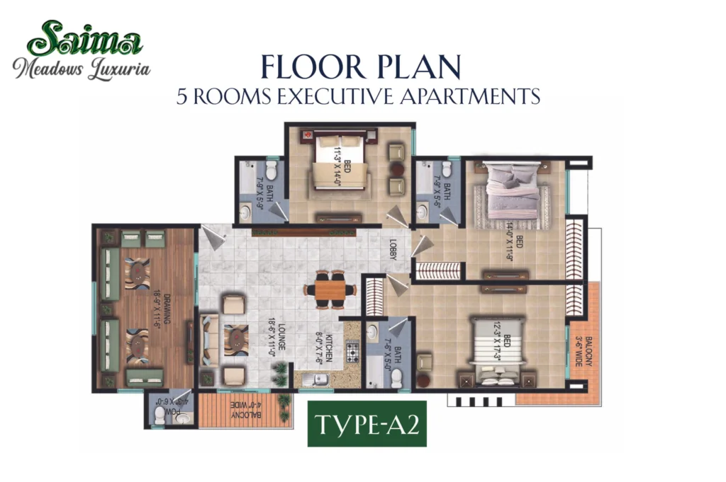 Saima Meadows Luxuria floor plan1