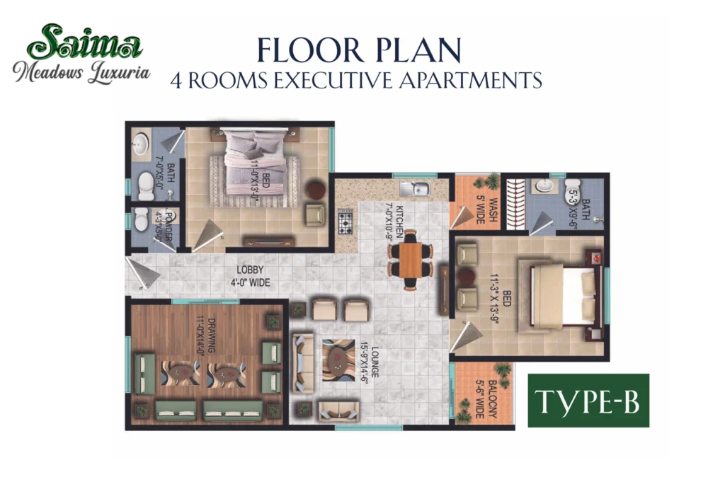 Saima Meadows Luxuria floor plan2