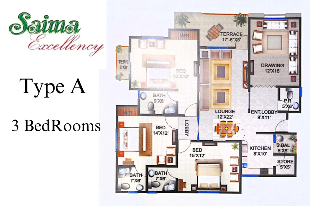 Saima excellency floor plan