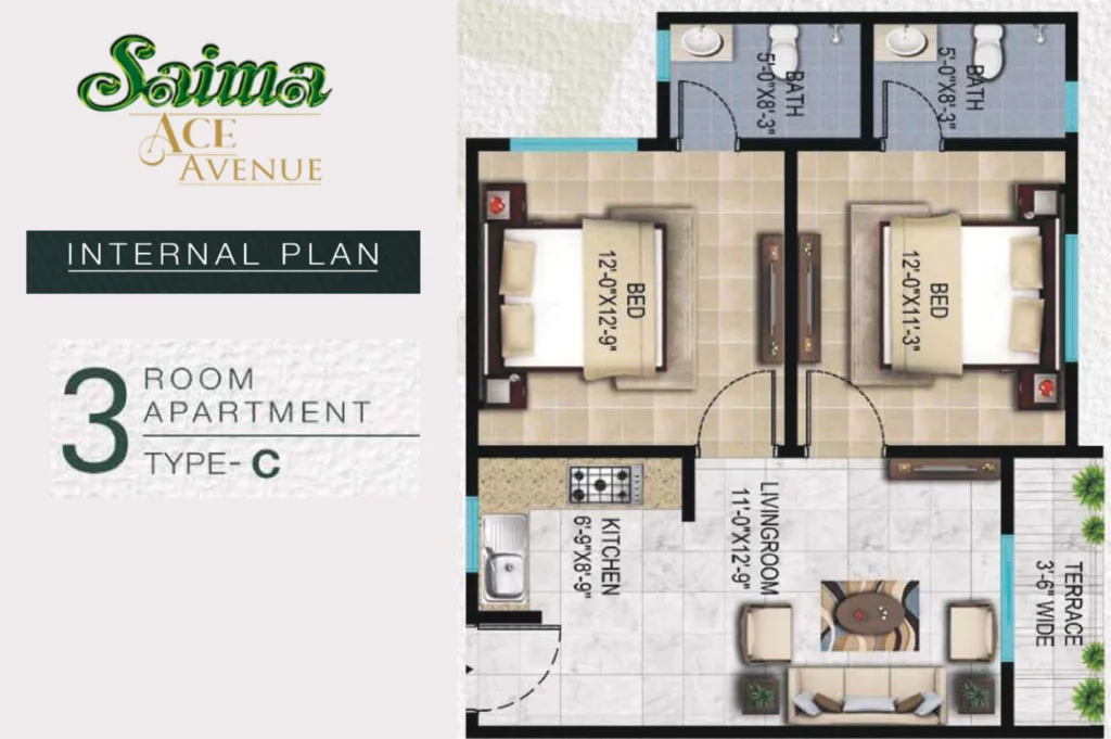 saima ace avenue Floor plan