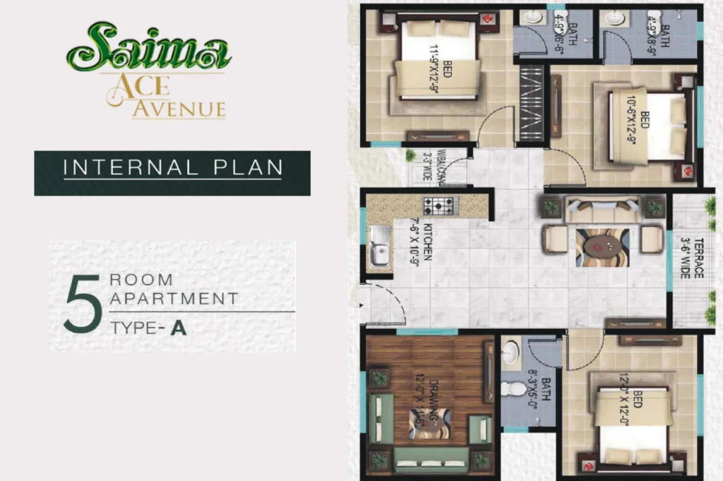 saima ace avenue floor plan 1