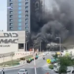 Dubai: Fire Erupts Near Business Bay Tower